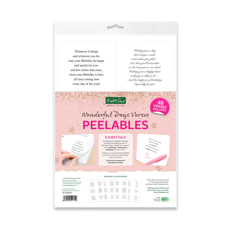Kanban Crafts Versets Jours Magnifiques Autocollants à Décoller, 48 autocollants