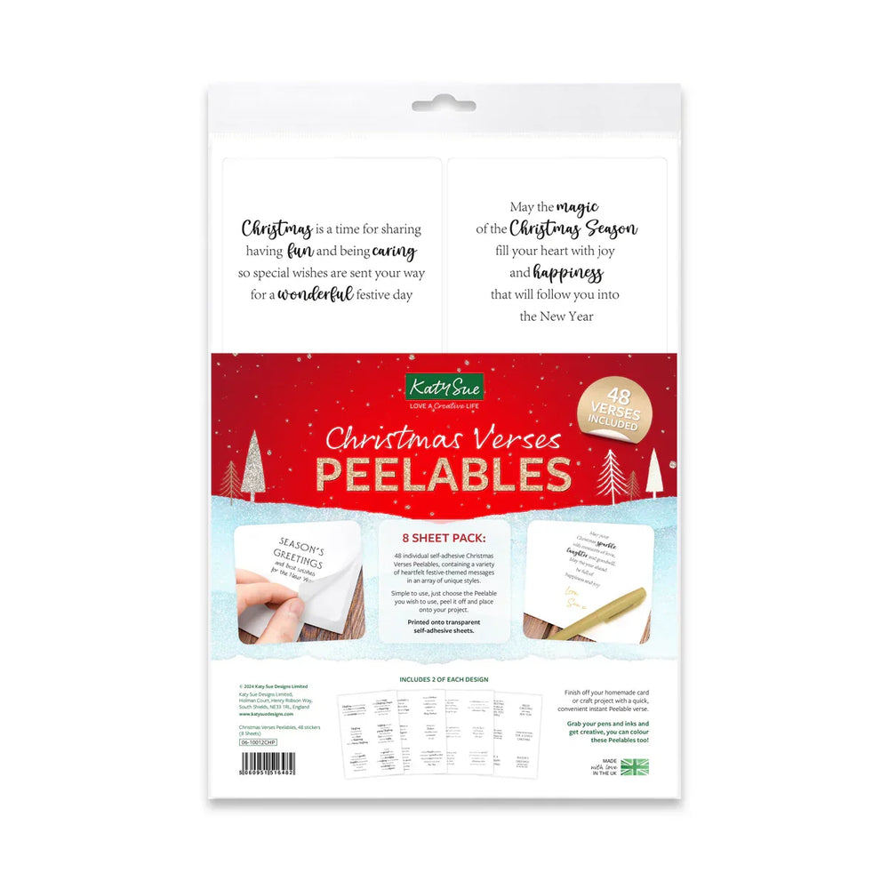 Kanban Crafts Versets de Noël à décoller, 48 autocollants