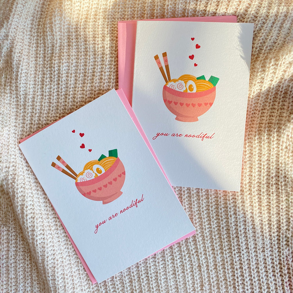 Mini carte de vœux « Vous êtes noodiful »