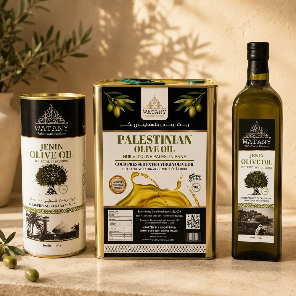 Jenin Palestinian Extra Virgin Olive Oil – 750ml, 1L & 16L