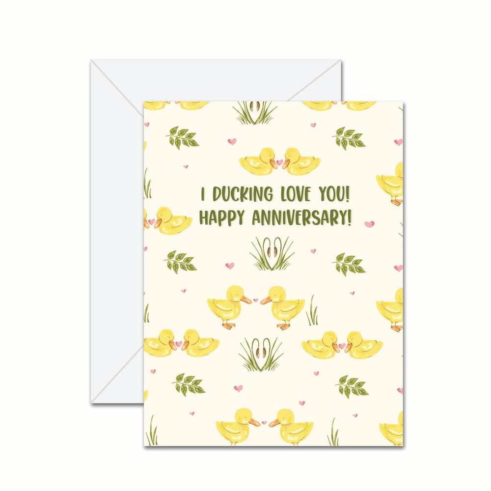 Je t'aime à la folie! Joyeux anniversaire! - Carte de souhaits