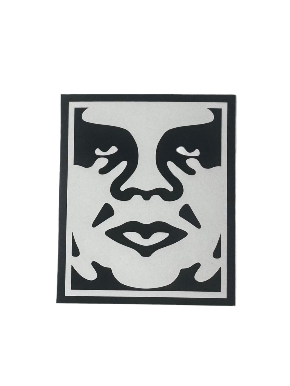 Autocollant Obey '2-Icon Face' - Noir (2,5/3")