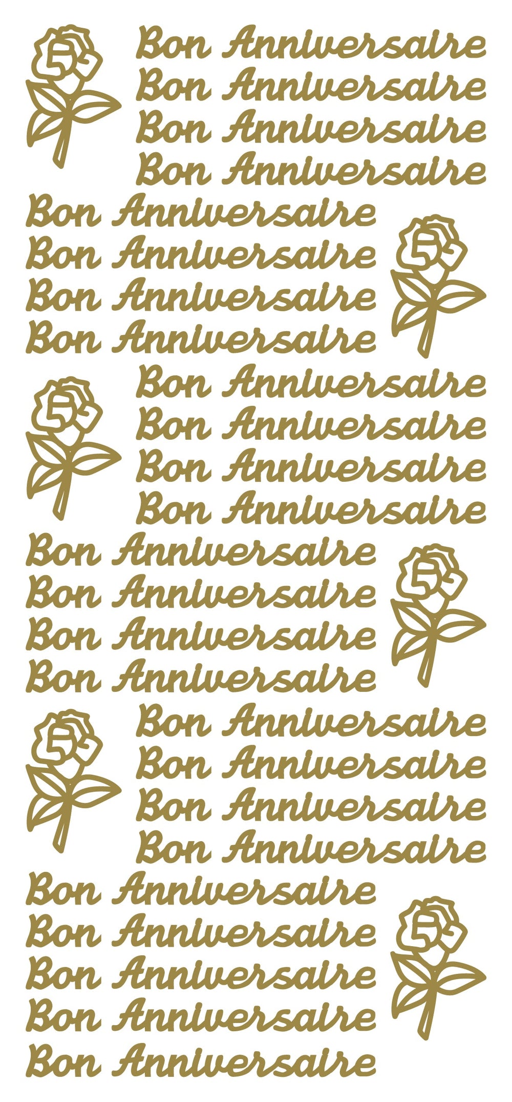 Autocollants à décoller - Joyeux Anniversaire