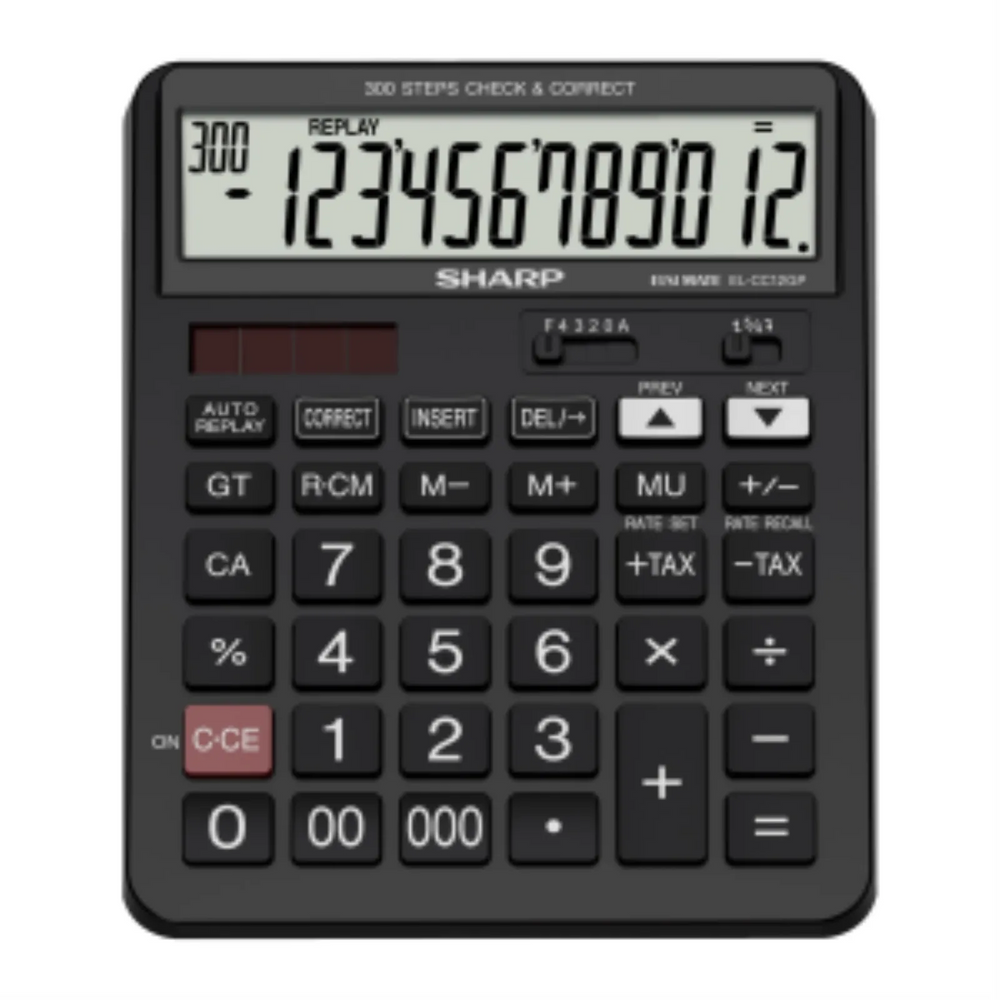 SHARP EL-CC12GP XL 12-Digit Check & Correct Desktop Calculator