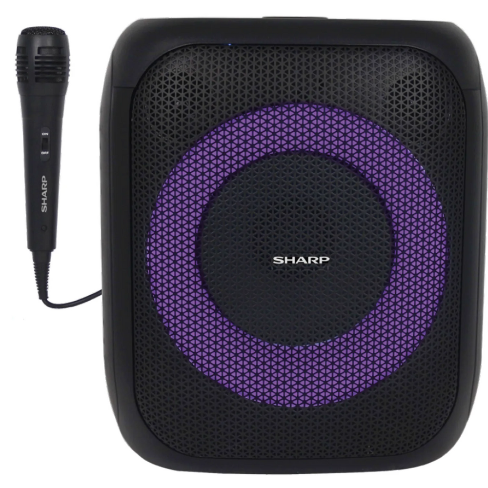 Sharp PS-914 Compact Portable Party Speaker – 20W RMS, Bluetooth 5.3 & LED Lights