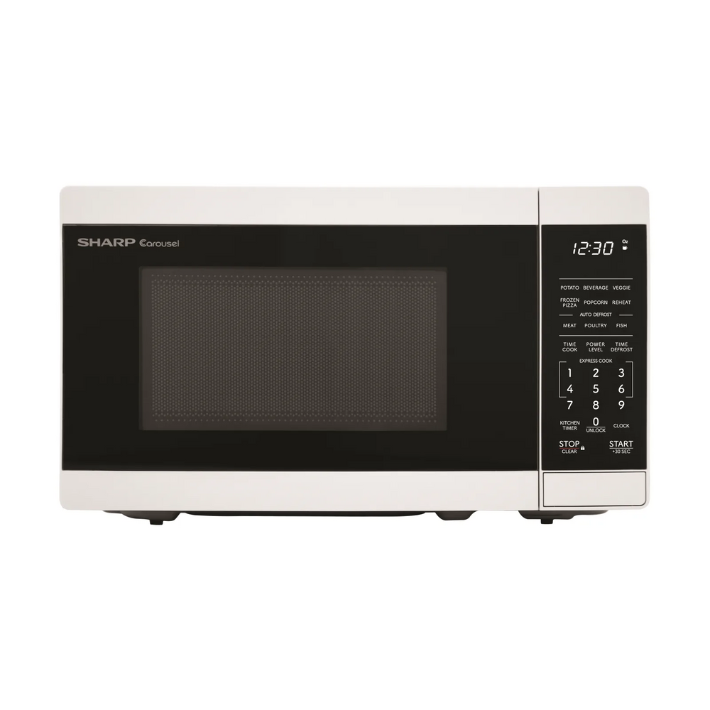 SHARP SMC0760KWC 0.7 cu. ft. 700W White Countertop Microwave Oven with Carousel Turntable System
