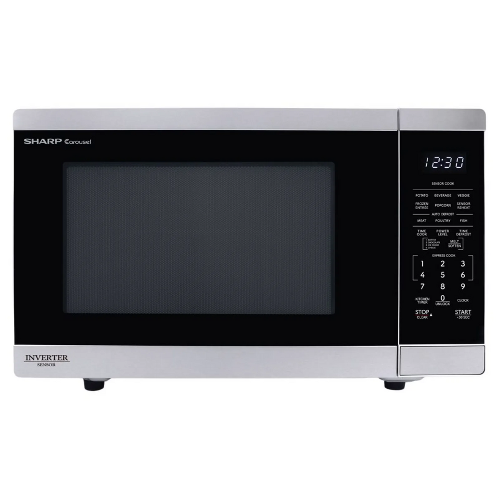 SHARP SMC1464KSC Carousel® Countertop Microwave Oven with Inverter Technology 1.4 cu. ft. 1100W Stainless Steel