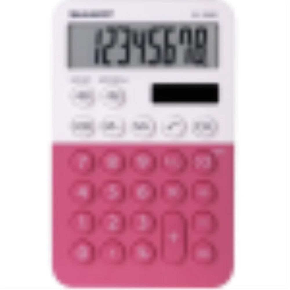 SHARP EL760RBPK XL 8-DIGIT DISPLAY CALCULATOR-RASPBERRY