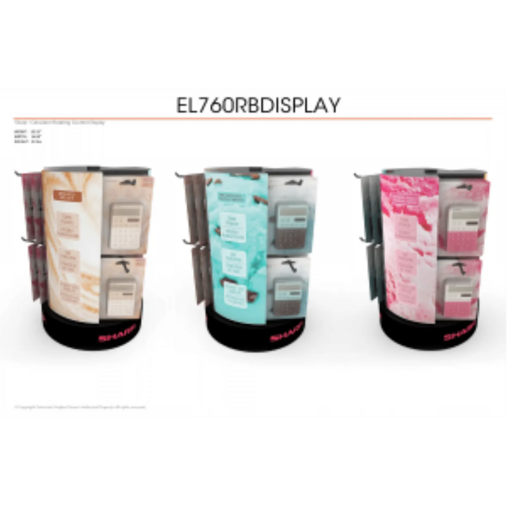 SHARP EL760-Displays Calculator Countertop Display – Professional Retail Merchandising Solution