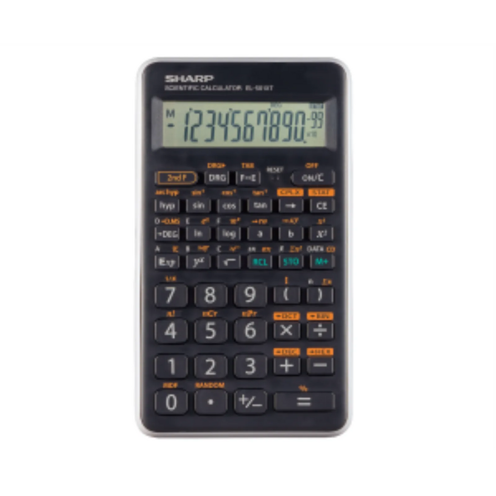 SHARP EL501XTGY Scientific Calculator – 146 Functions, Hard Case, Gray Accent