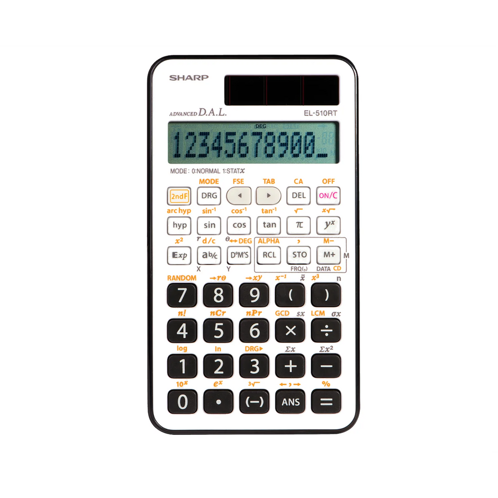 SHARP EL510RT 169-Function 10+1 Display Scientific Calculator – Black