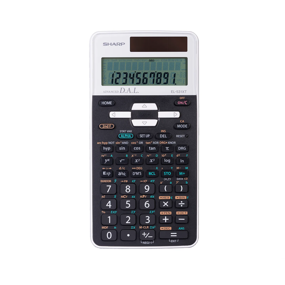 Sharp EL531XTWH Scientific Calculator – 273 Functions, 10-Digit 2-Line LCD