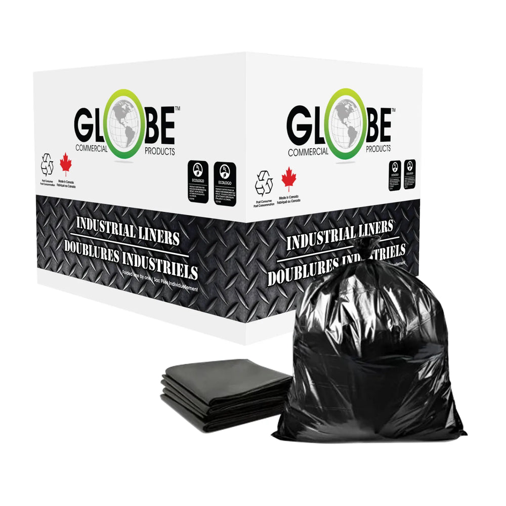 30 X 38" BLACK XSTRONG LLDPE CAN LINER (GARBAGE BAG), CASE OF 125