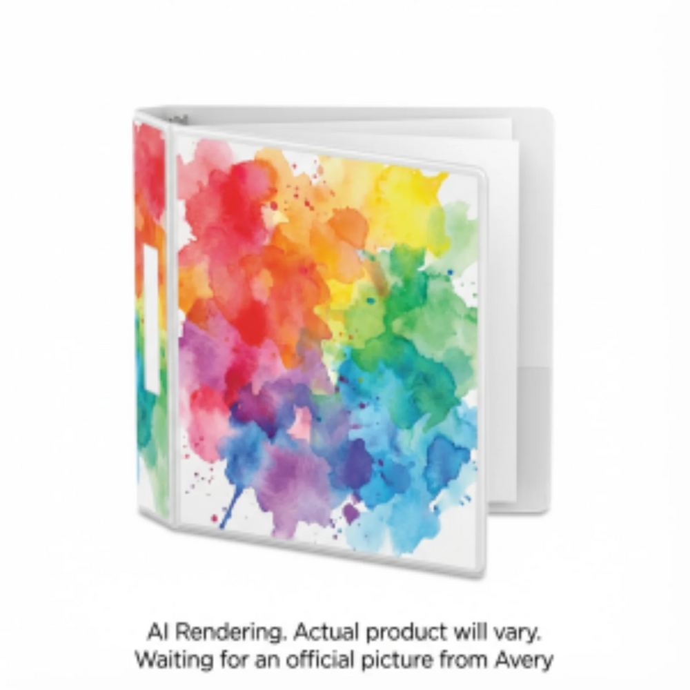 Avery View 1" Durable View Fashion Binder, Paint, Round Rings