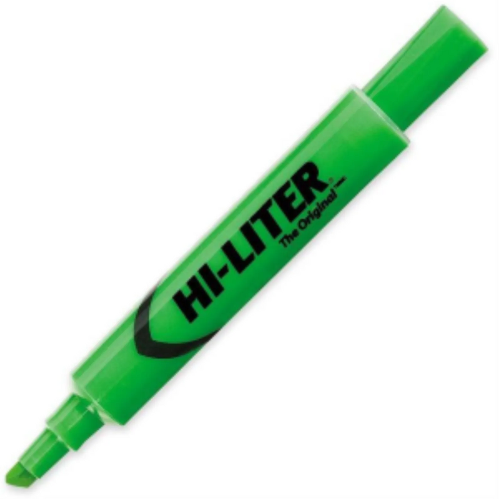 83504 HILITER DESK STYLE, 12/BOX, FLUORESCENT GREEN, INDIVI