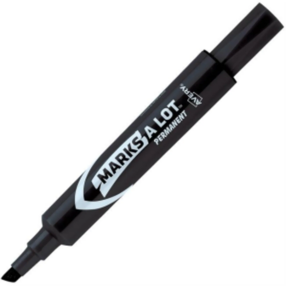 MARKS–A–LOT LARGE SIZE CHISEL TIP PERMANENT MARKERS, 1