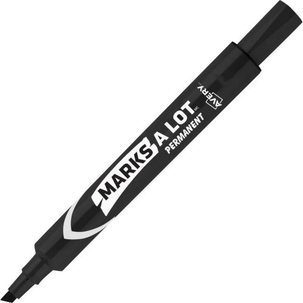 MARKS–A–LOT LARGE SIZE CHISEL TIP PERMANENT MARKERS, 1