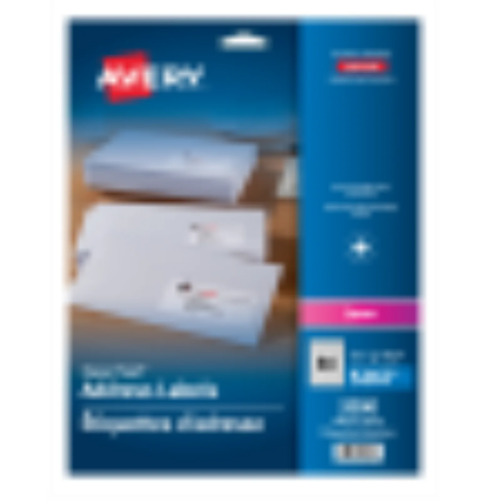 5267 WHITE, EASY PEEL, 1 3/4" X 1/2", PERMANENT, 25 SHEETS