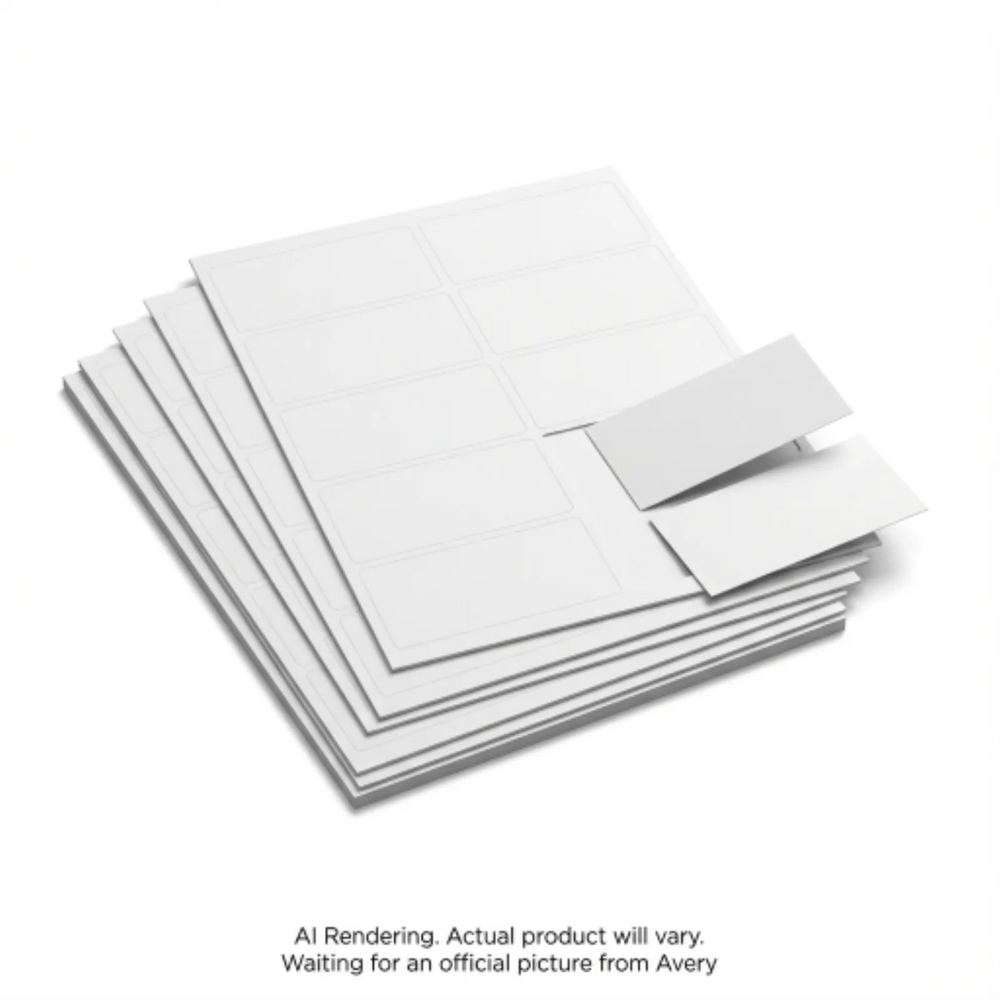 41871 Avery CLEAN EDGE BUS CARD, 5 SHEETS, 50 CARDS