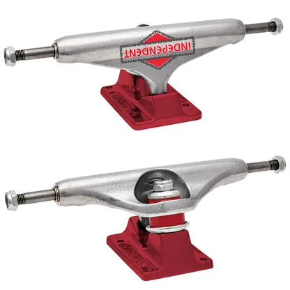 Independent 'Stage 11 Forged Hollow Chain Breaker' Trucks - Silver/Ano Red