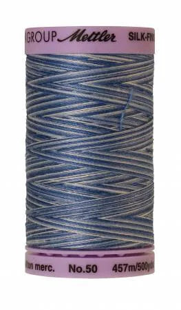 Mettler Silk-Finish - Ciel Clair - Fil Coton Chiné 50wt 500 vg/457 m
