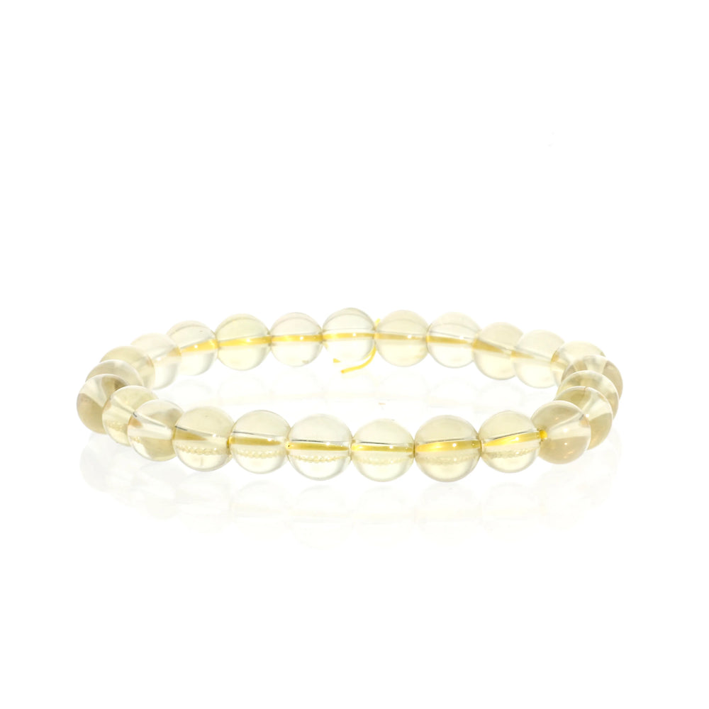 Lemon Quartz Round Bracelet - 8mm
