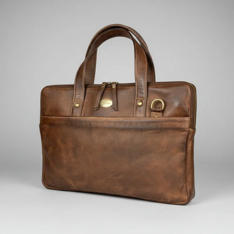 Mallette mince pour portable en cuir
