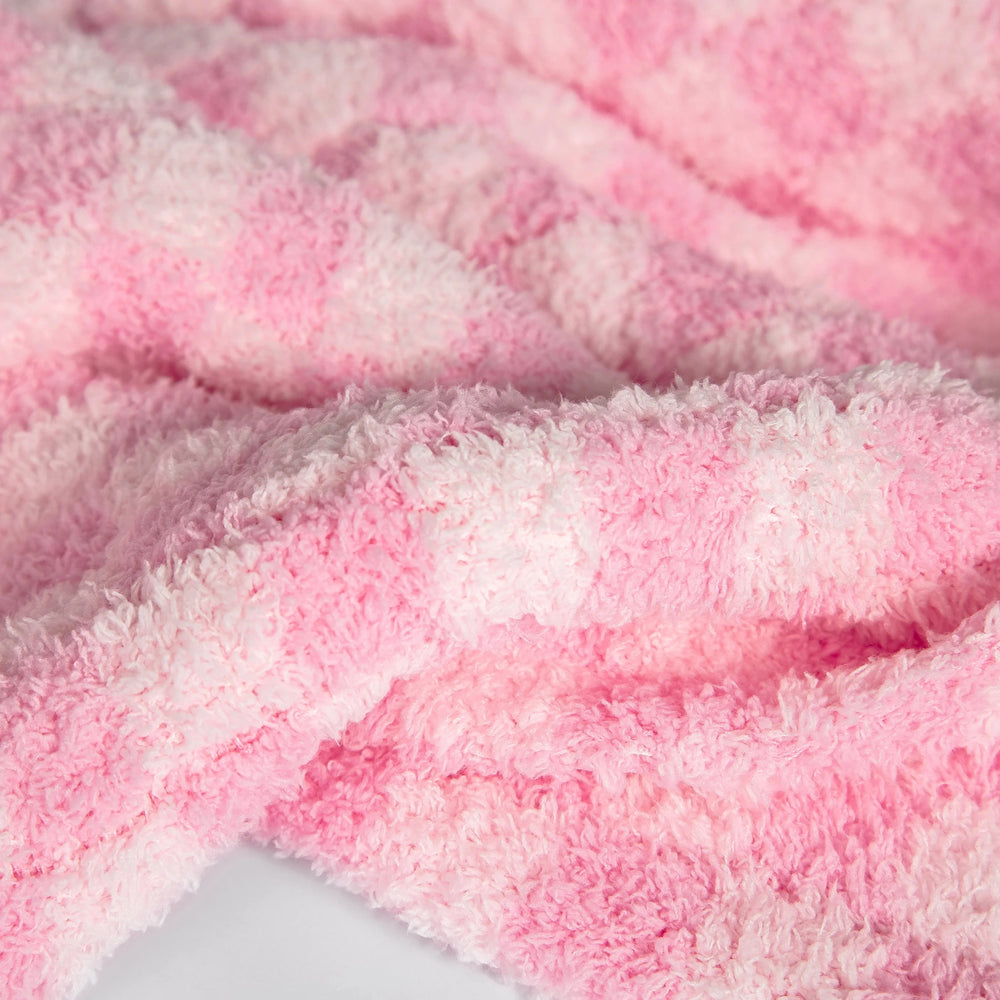 Jeté Coton Doux à Carreaux Étendu