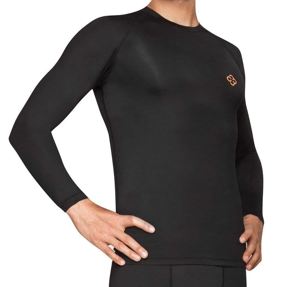 Chandail à manches longues de compression Copper 88 pour hommes, petite taille