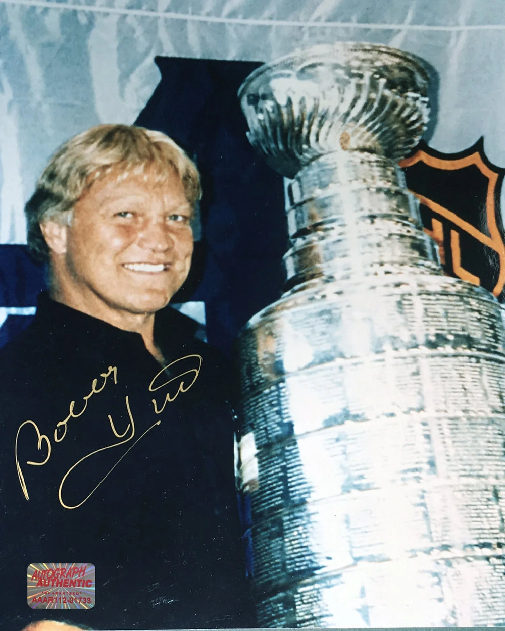 Photo 8x10 signée de Bobby Hull, champion