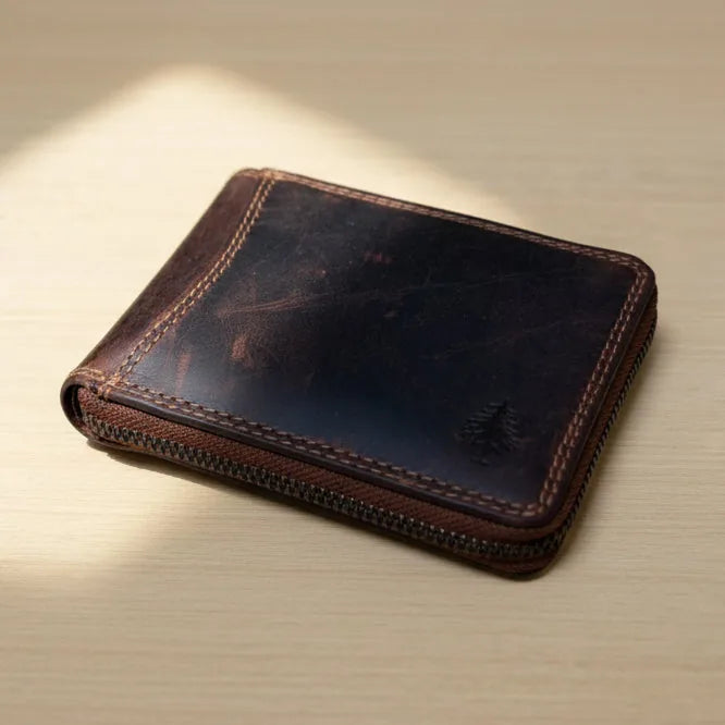 Greenwood Men's RFID Zip Around Wallet