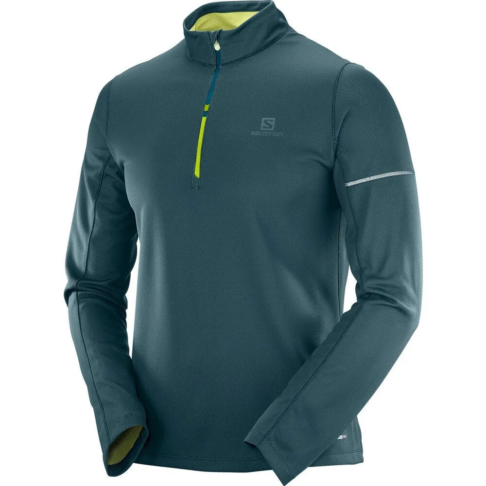 Salomon Chandail Actif Agile à Demi-Fermeture pour Homme, Taille Petit
