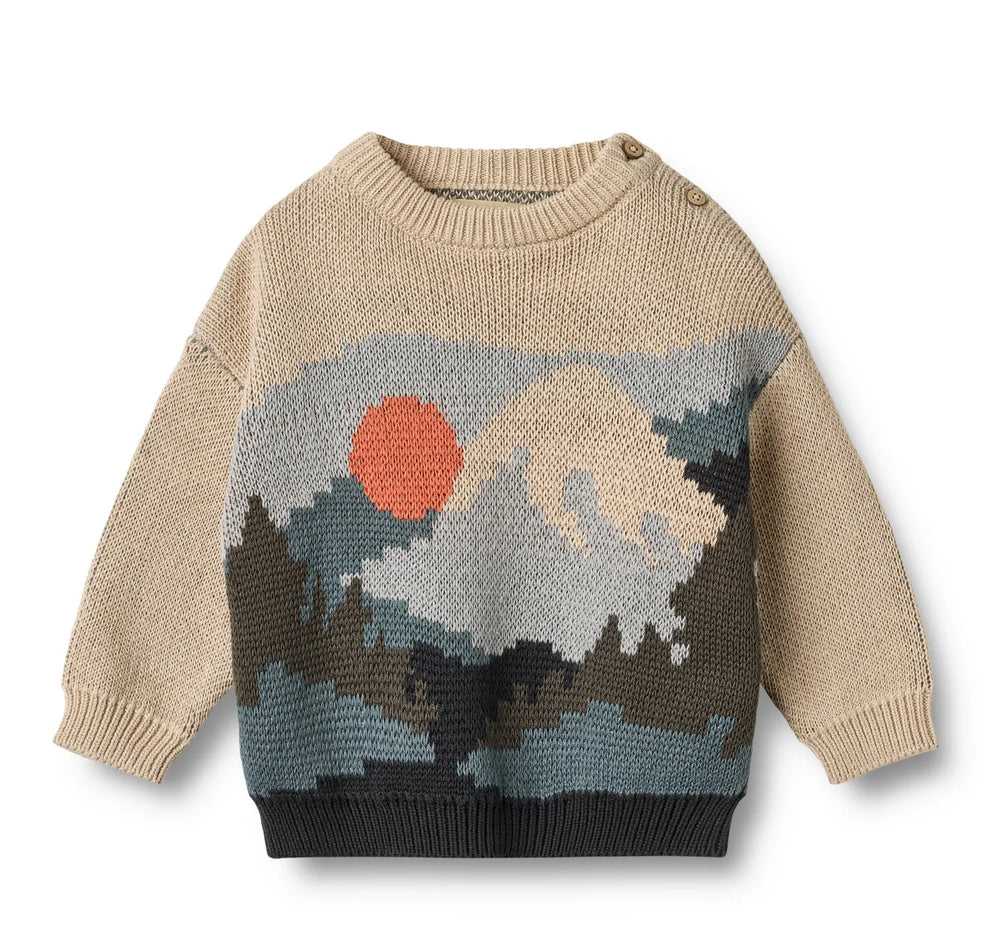 Chandail Jacquard William | Sable Chaud | Vêtements Wheat