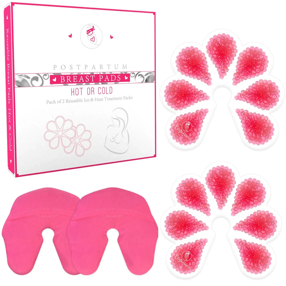 Ensemble de 2 coussinets thérapeutiques pour seins Ninja Mama (chaud ou froid)