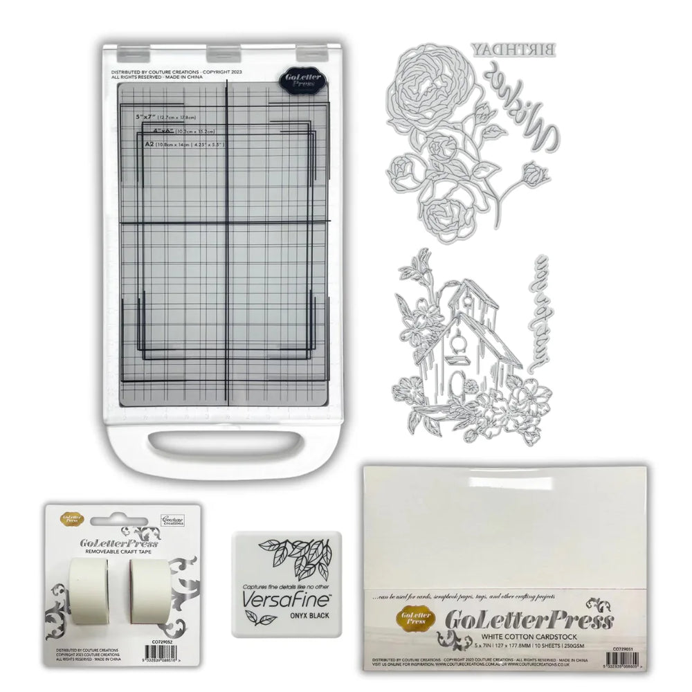 Ensemble GoLetterPress et Tampons Couture Creations