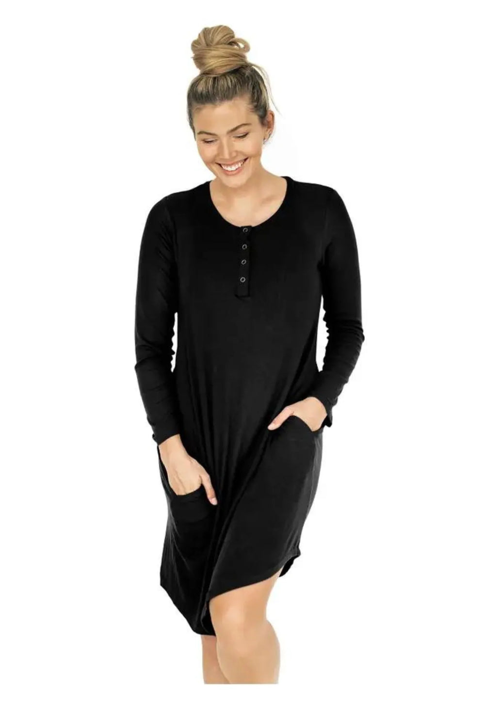 Chemise de nuit maternité et allaitement en bambou