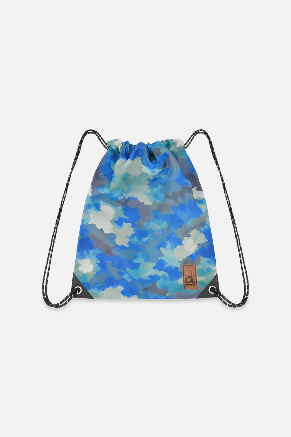 Sac à cordon camouflage bleu et gris