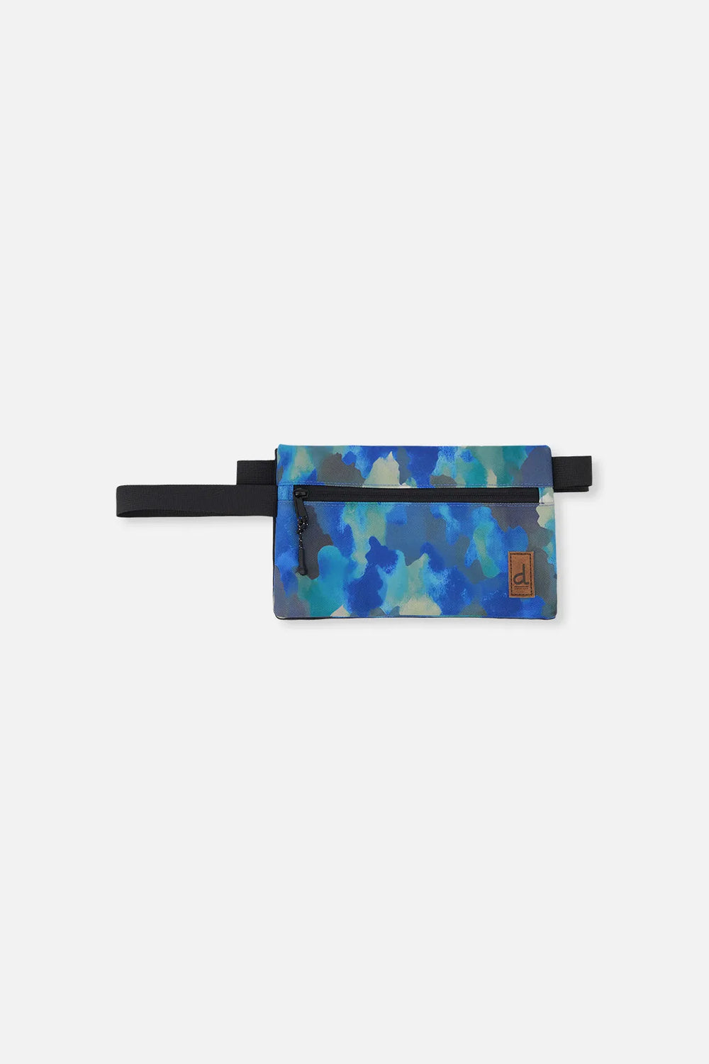 Trousse à crayons camouflage bleu et gris