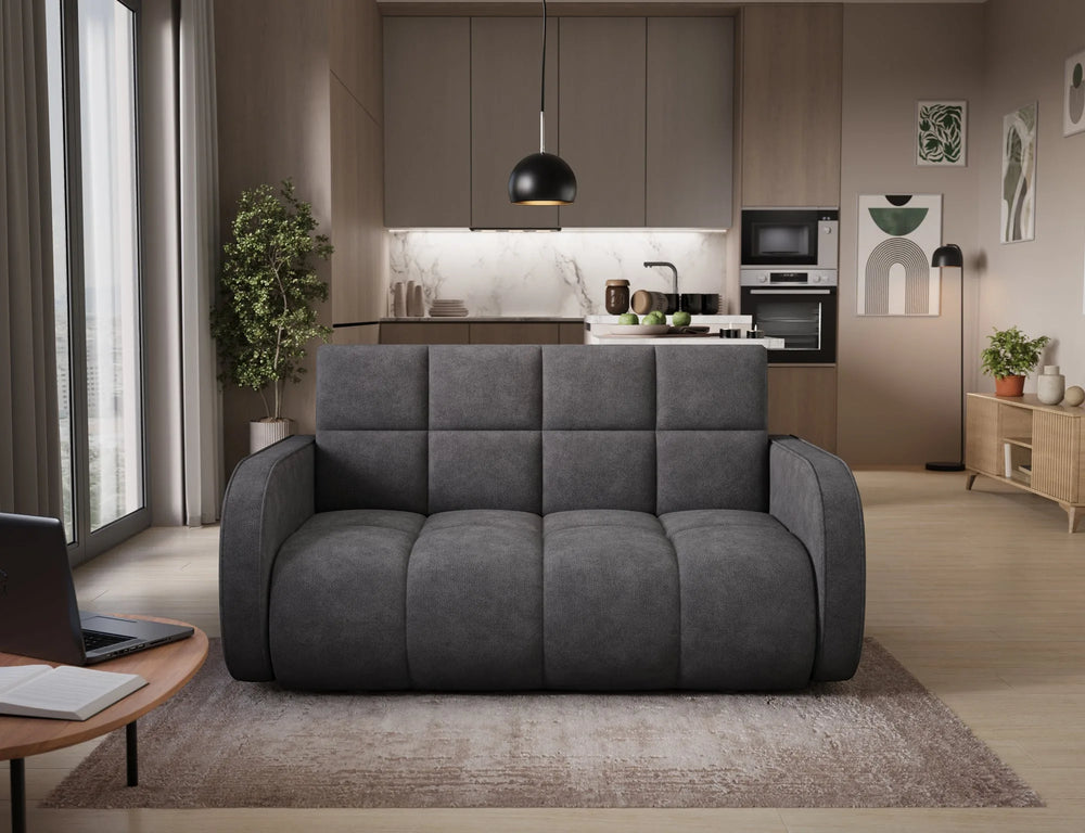 Canapé-lit Deverio 3 places, format condo, gris foncé