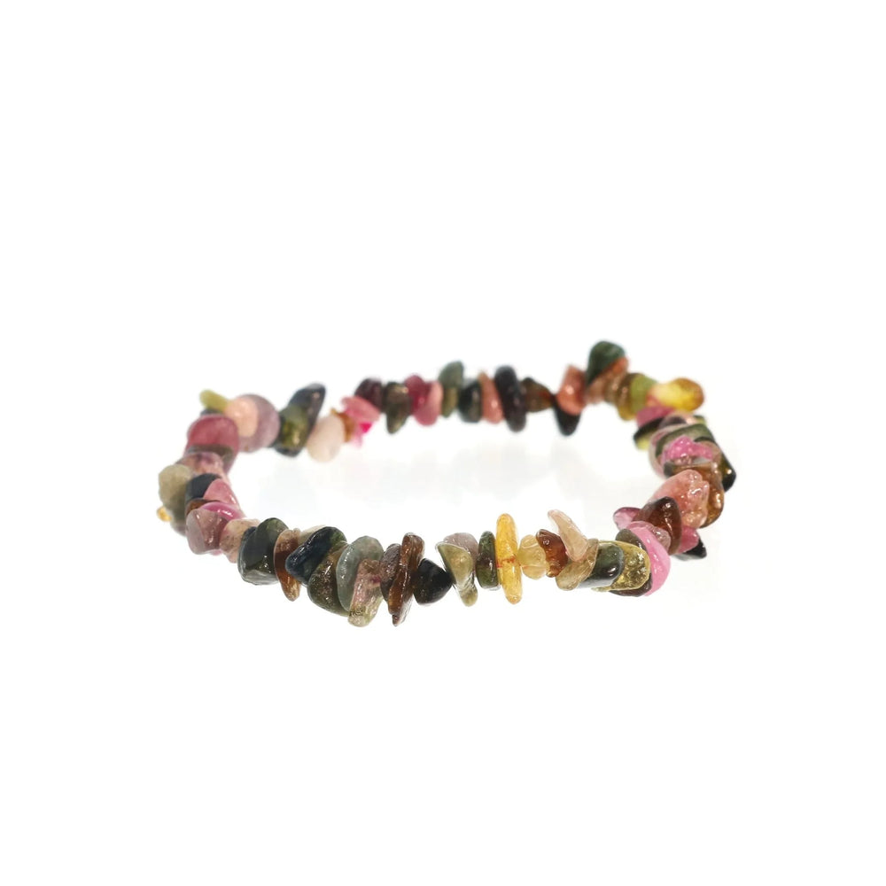 Bracelet en éclats de tourmaline multicolore