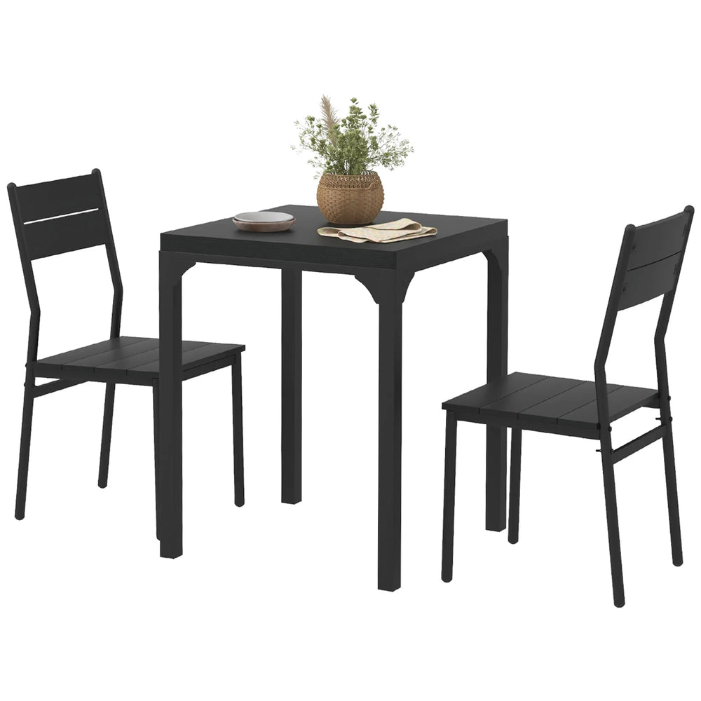 Kurt 3-Piece Dining Set for Small Spaces-Black