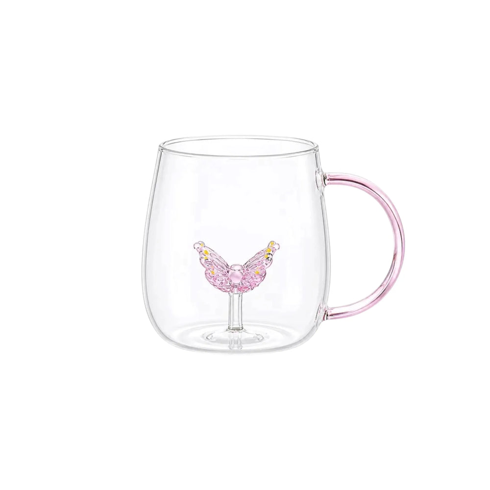 Tasse en verre borosilicaté Papillon 13,5 oz - 1 pièce