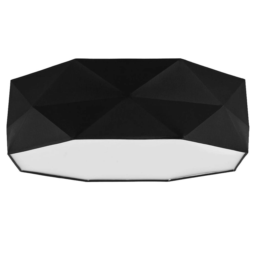 Lumininaire encastré KANTOOR noir en lin style origami pour chambre, bureau et couloir