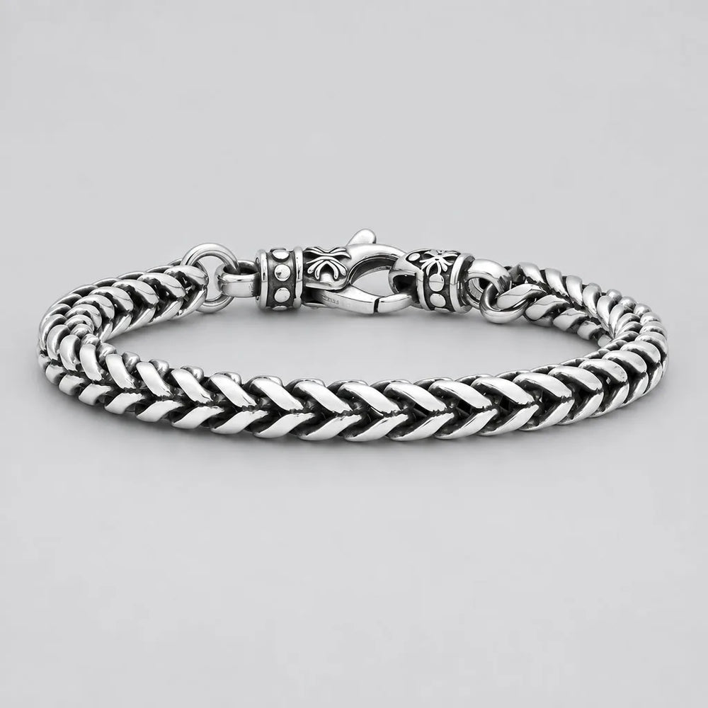 Men's Heavy Duty Wheat Chain Stainless Steel Bracelet Biker Jewelry