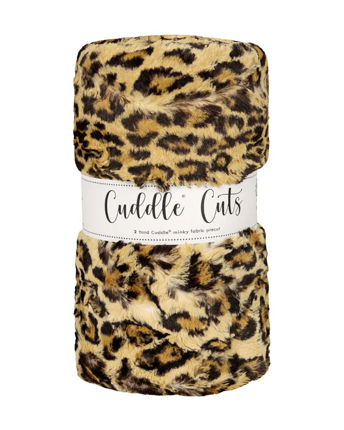 Luxe Cuddle Cut 2Yd - Leopard Sand - 2 Yard Cut
