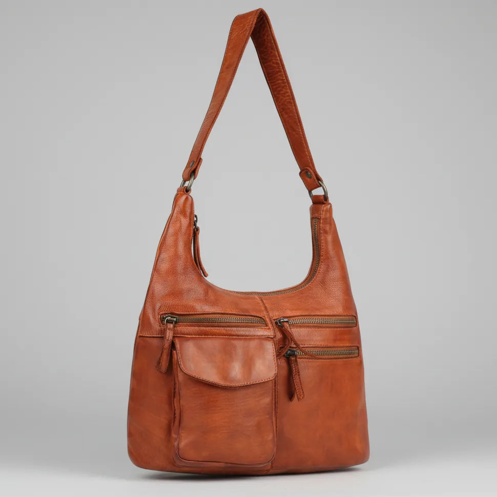 MET Premium Leather Shoulder Bag. Everyday Urban Hobo