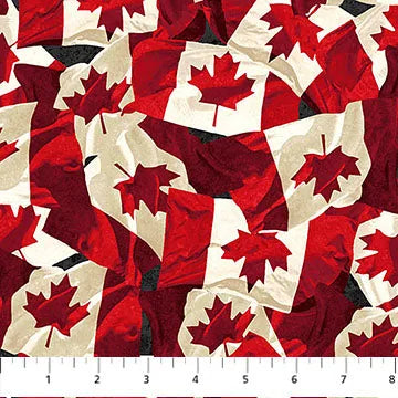 Oh Canada 14 - Stonehenge - Flags Red/Cream - 29021-24