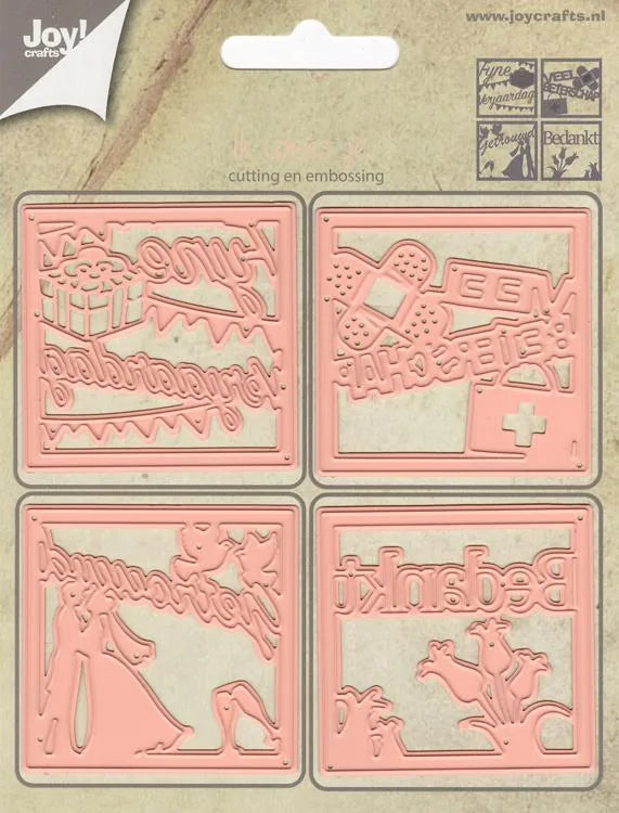 Joy! Crafts - Cut-Emboss-Deboss Die -Text Squares