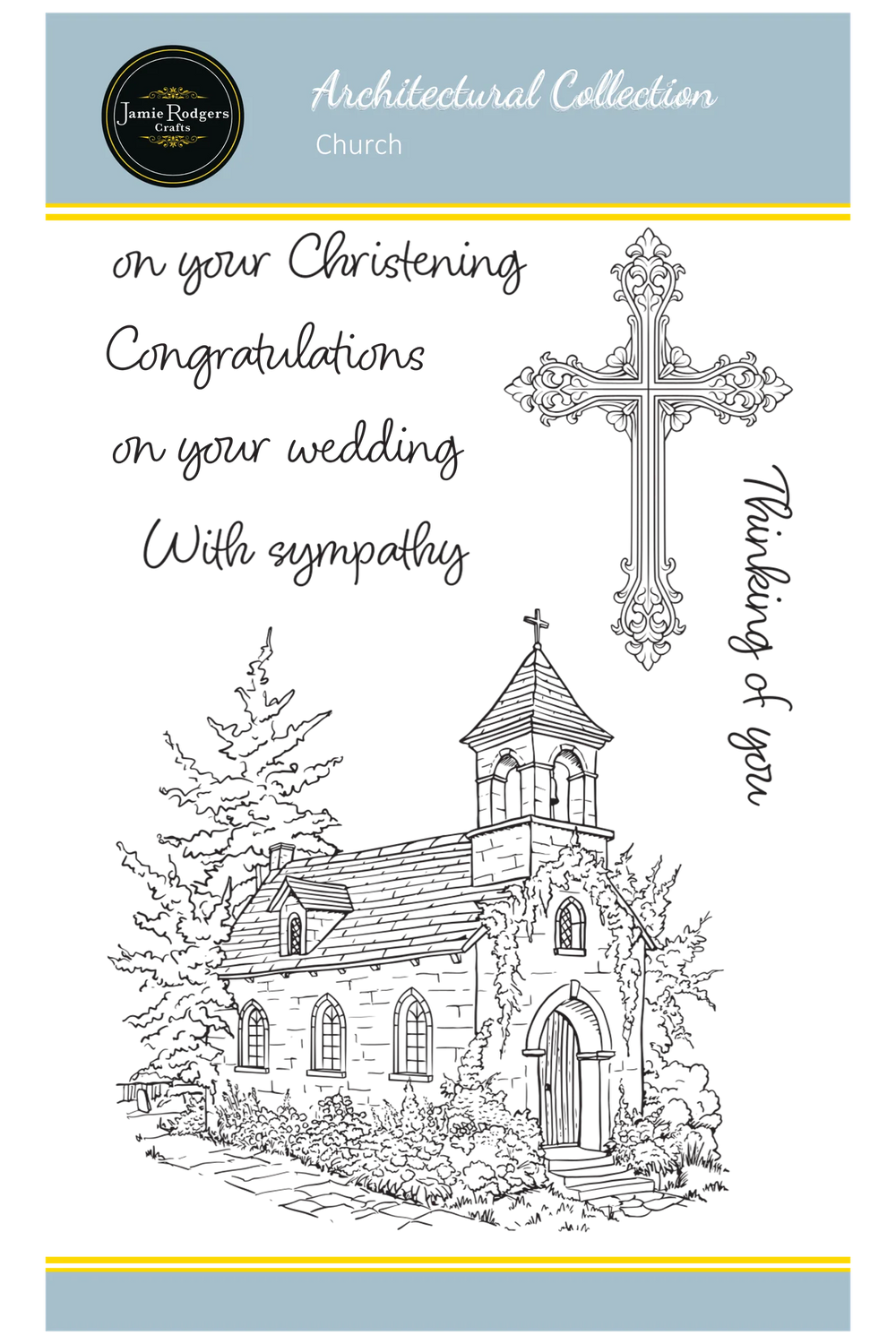 Jamie Rodgers Crafts Church A6 Clear Stamp Set