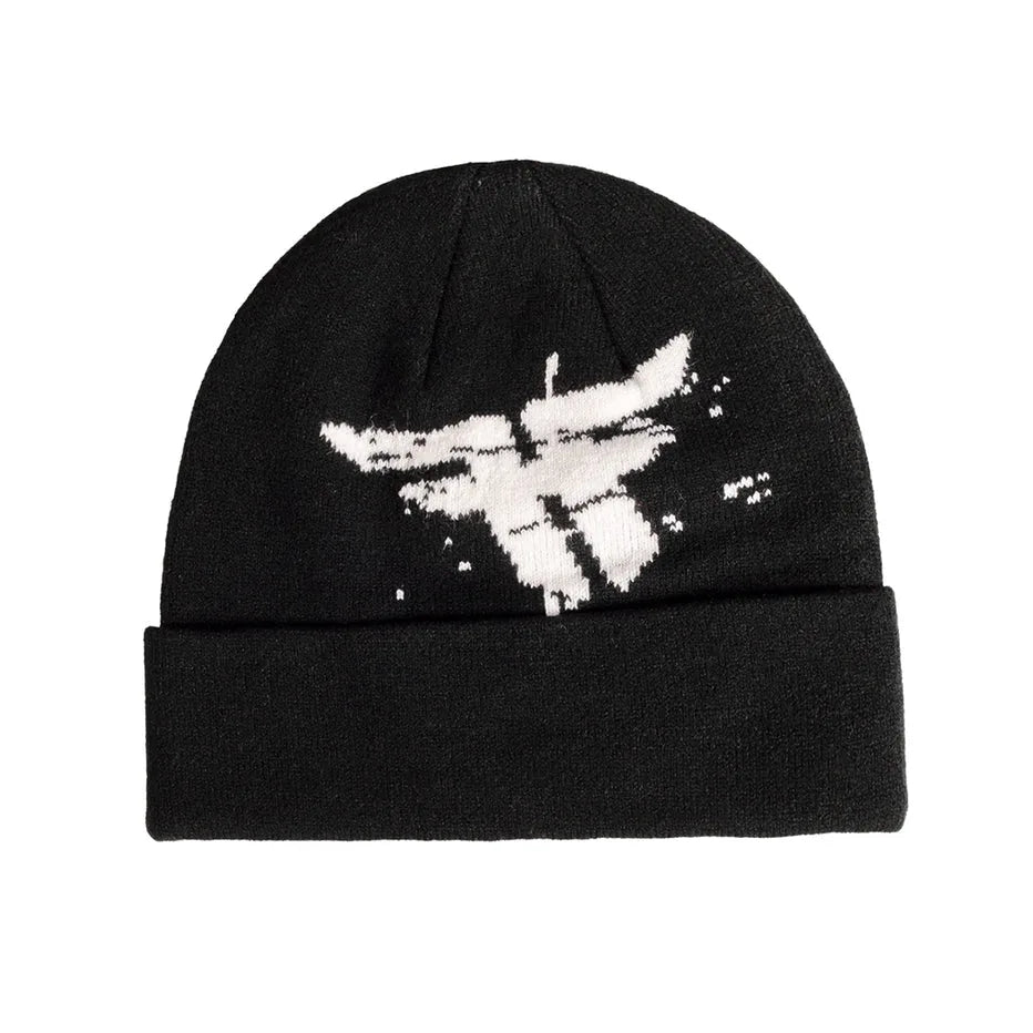 Fallen 'Cracked Logo' Beanie - Black/White